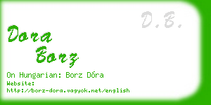 dora borz business card